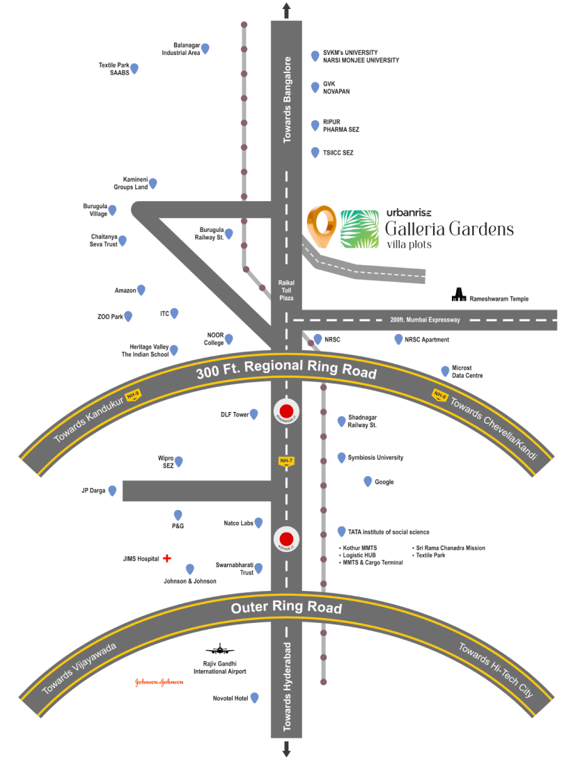 Urbanrise Galleria Gardens Shadnagar Location Map Urbanrise Galleria Gardens Shadnagar Location Map